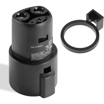 J1772 an Tesla Ladegerät Adapter mit Ladegerät Lock Lock 80A Max/240VAC kompatibel mit SAE J1772 EV -Ladegerät -Adapter an Tesla Modell 3, Y, S, x